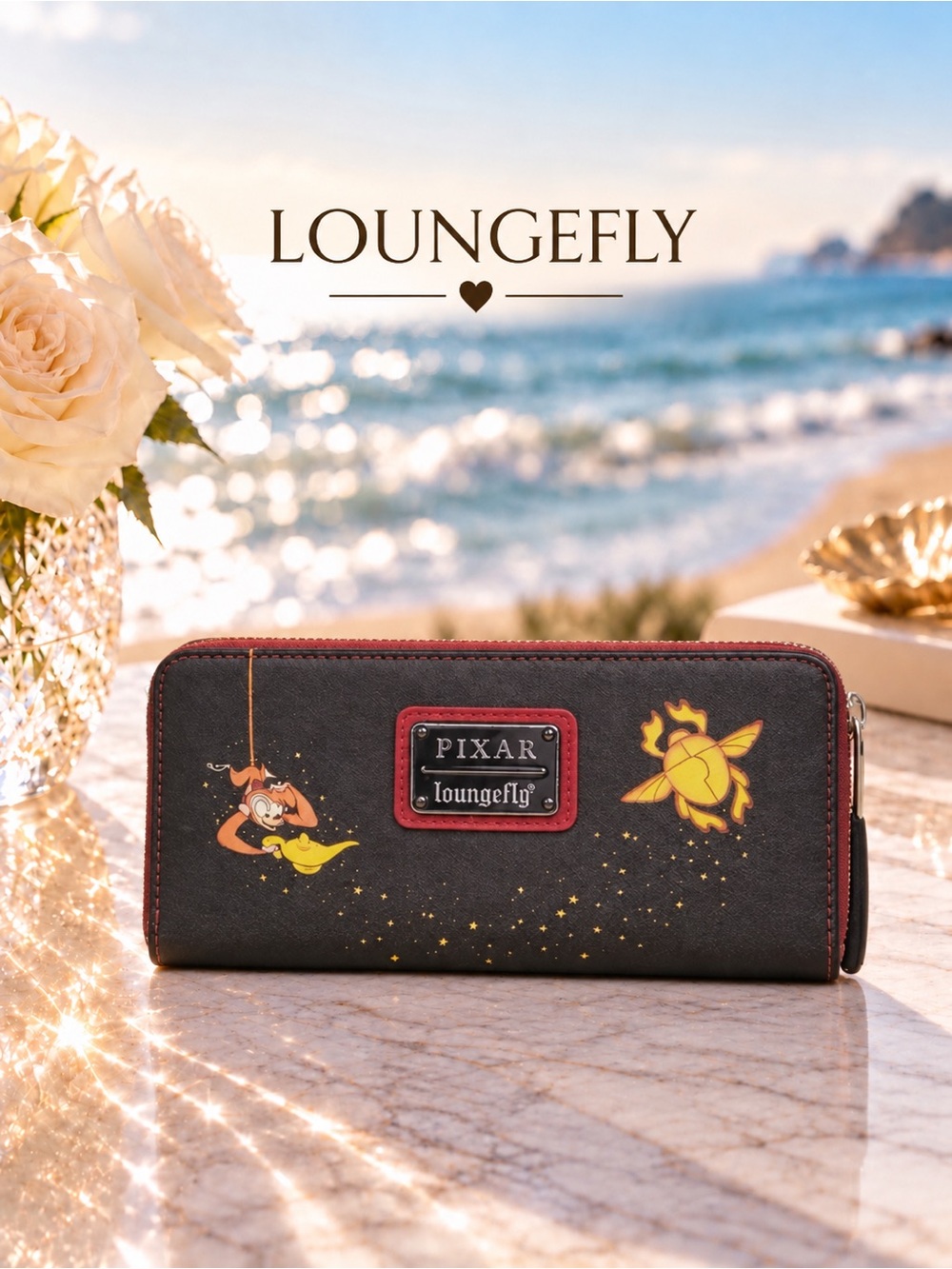 Loungefly Disney Aladdin Jafar Villains Scene Zip Around Wallet - Picture 1 of 15